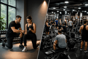 personal training oder fitnessstudio