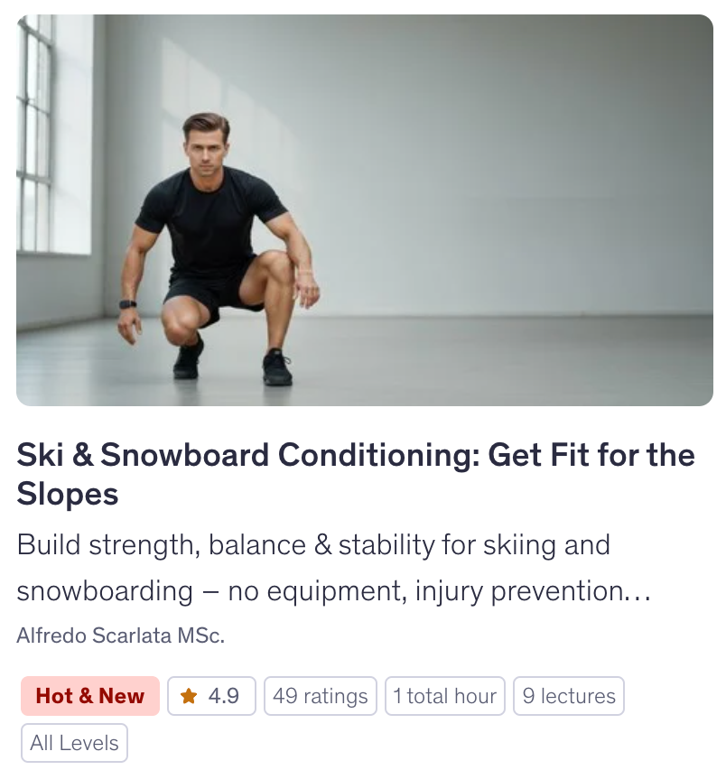 ski snowboard conditioning workout