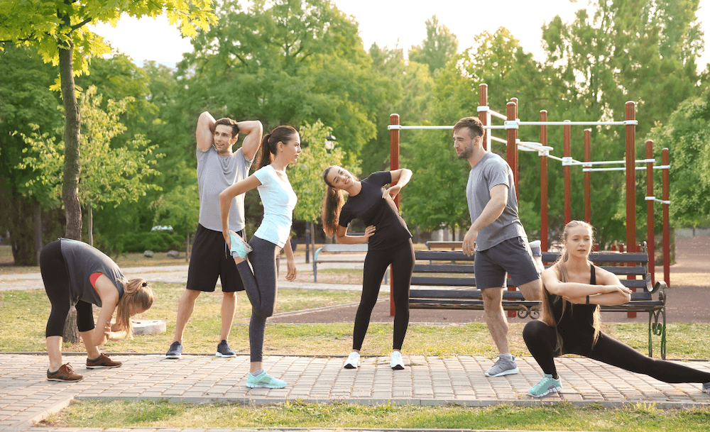 Outdoor Training Wien im Park mit Gruppe
