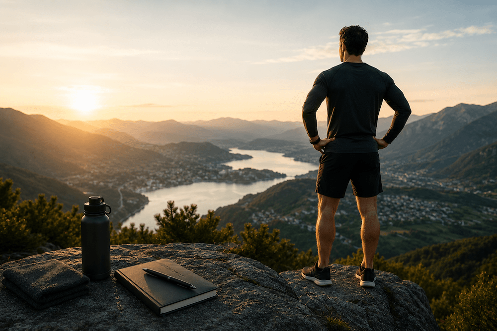 Aktiver Mann mit Blick in die Natur